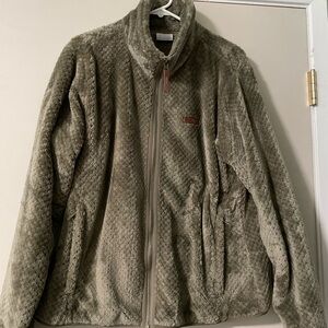 Columbia Olive Fleece Jacket - like new